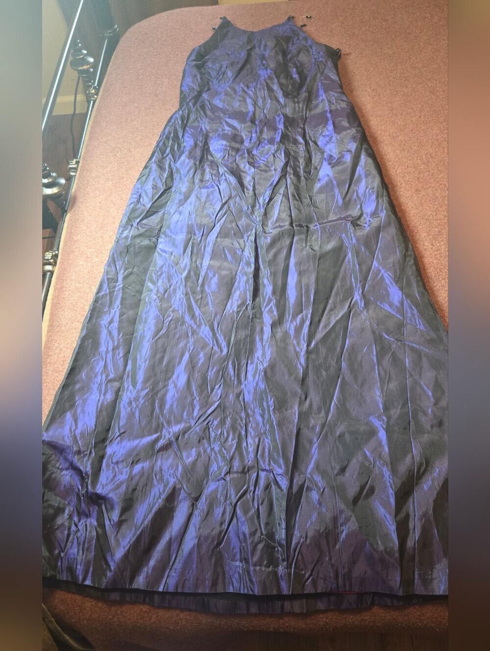 Ann Taylor Loft 14 Petite Formal Dress Shninny Purple With Black Undertone